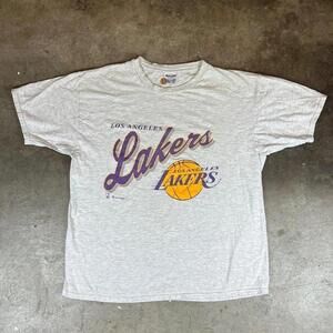Champion Los Angeles Lakers Nba Basketball T Shirt Mens Xl Grey